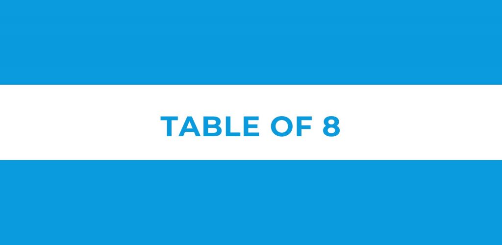 Table of 8