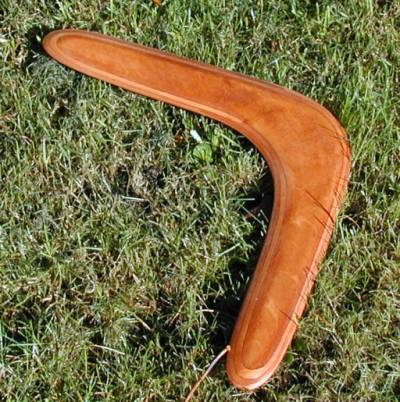 A boomerang, this resembles the dart shape, a Concave Quadrilateral shape