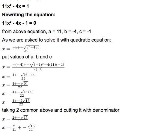quadratic quation