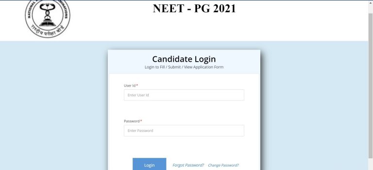 Neet 2021 candidate login