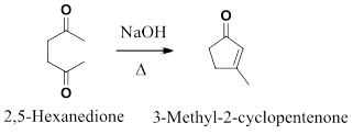 Intramolecular aldol condensation reaction