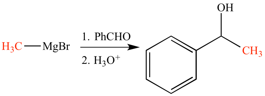 Grignard reagent reaction with carbonyls
